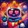 A vibrant fantasy creature avatar with colorful scales and expressive eyes, ideal for a profile picture.
